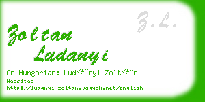 zoltan ludanyi business card